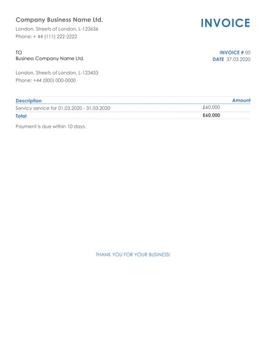 Invoice 1