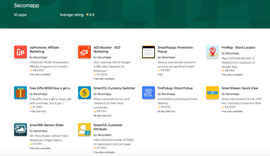Top Shopify Apps Secomapp